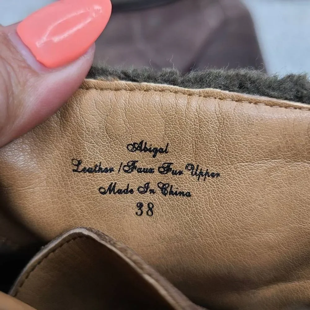 5/48‎ Abigail Leather Laceup Ankle Boots sz 38